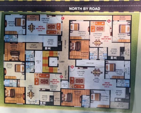  aadhitri Aadhitri Cluster Plan From 1st To 4th Floor