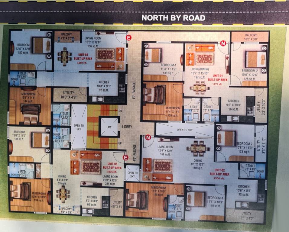  aadhitri Aadhitri Cluster Plan From 1st To 4th Floor