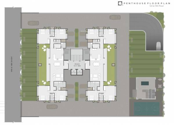 Tower A Cluster Plan one-4-aarna Tower A Cluster Plan
