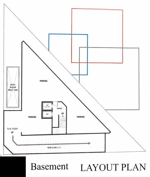  square Block A Cluster Plan for Basement Floor