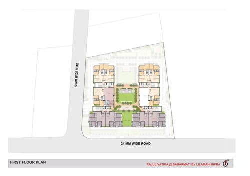  rajul-vatika Block A  To Block D Cluster Plan for 1st Floor