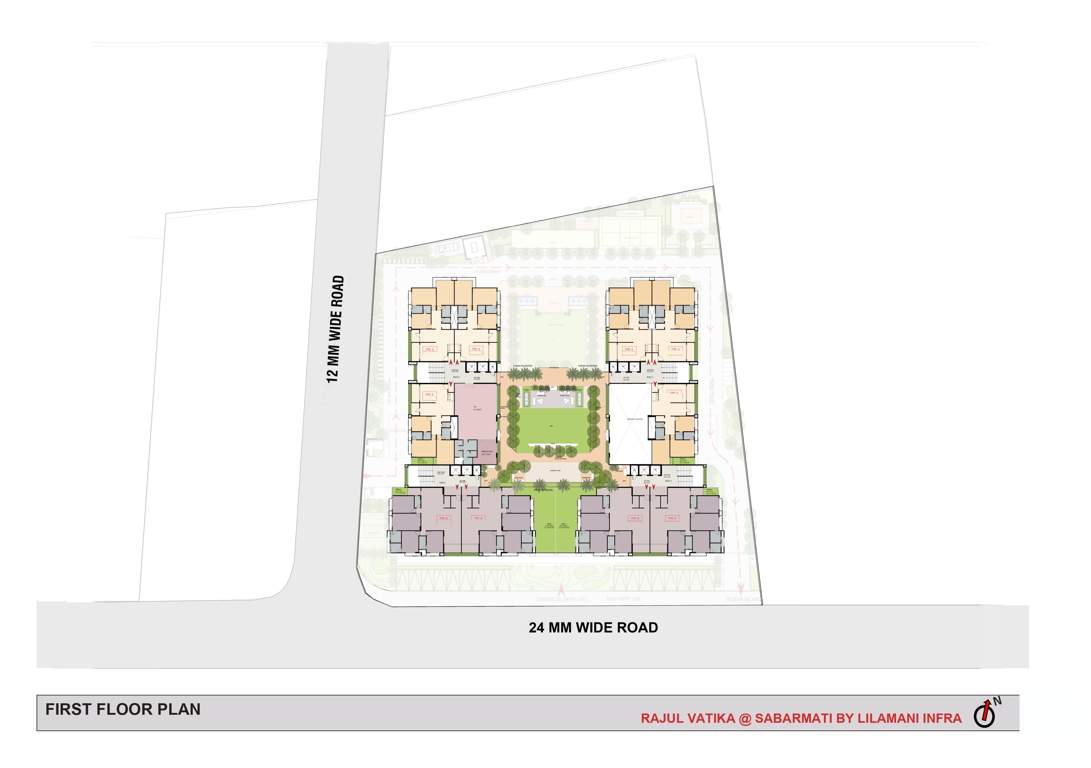  rajul vatika Block A  To Block D Cluster Plan for 1st Floor