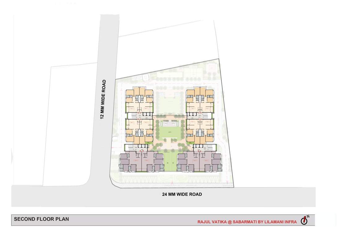  rajul vatika Block A  To Block D Cluster Plan for 2nd Floor
