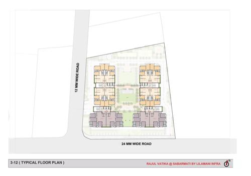  rajul-vatika Block A To Block D Cluster Plan from 3rd to 12th Floor