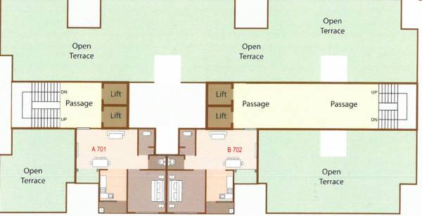  deep-residency Tower A Cluster Plan for 7th Floor