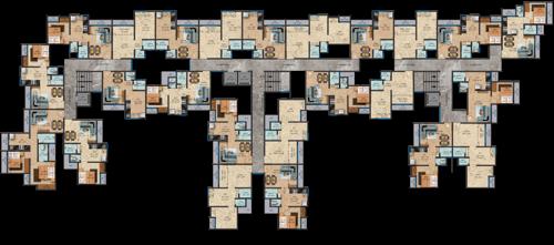  valley Dummy Tower Cluster Plan from 1st to 7th Floor