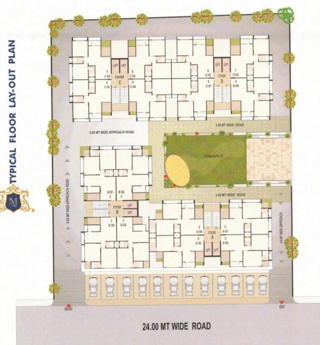  maruti-luxuria Block A, B, C And D Cluster Plan from 2nd to 7th Floor
