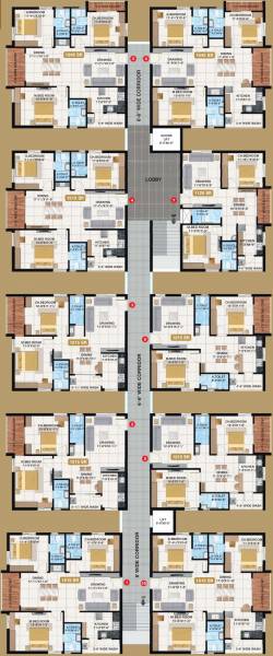  kollaar Block A Cluster Plan from ground to 5th Floor