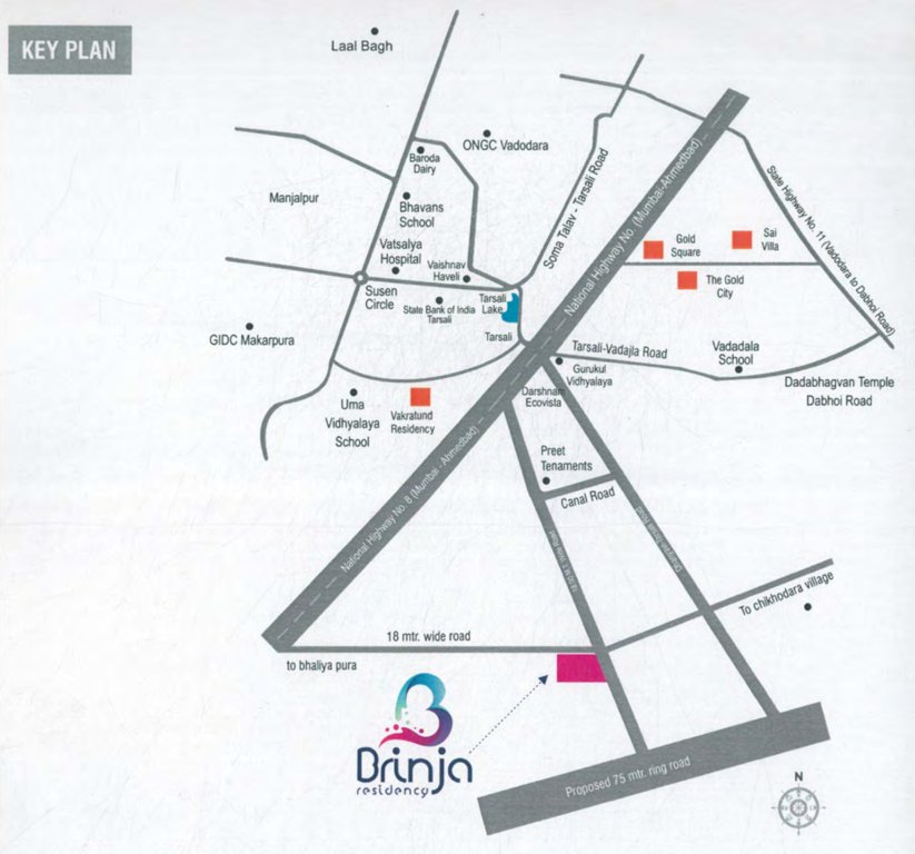  brinja residency Location Plan