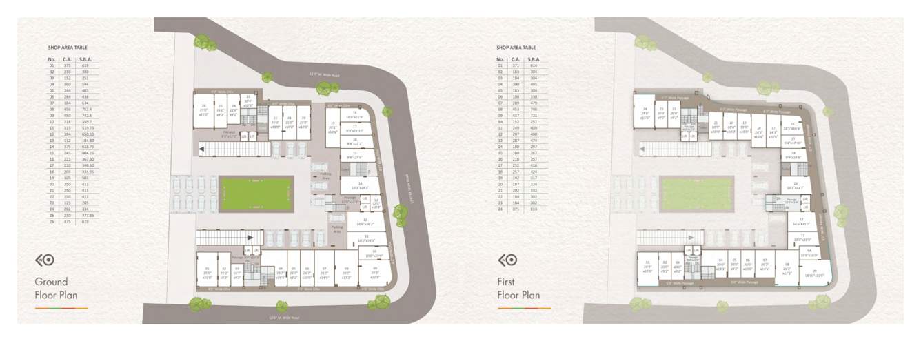  priya crossroads A, B & C Cluster Plan from ground to 1st Floor