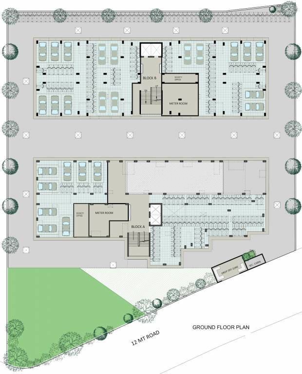  aarambh Block A And Block B Cluster Plan for ground Floor