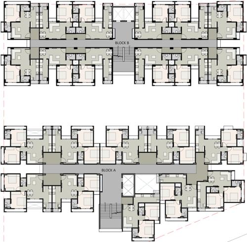  aarambh Block A And Block B Cluster Plan from 1st to 10th Floor