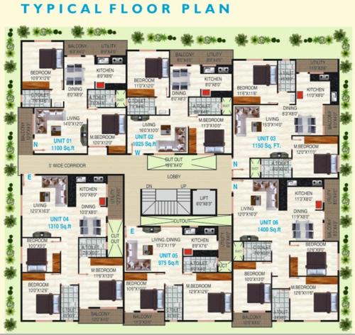  ganesh-shree-kamala Ganesh Shree Kamala Cluster Plan from 1st to 4th Floor
