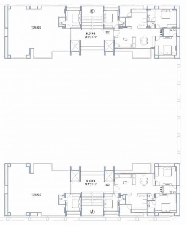 sky line Unit NO  1 Cluster Plan For 13th Floor