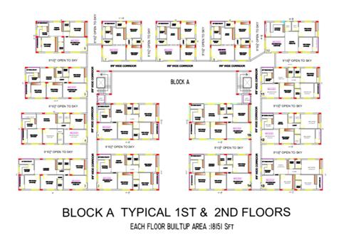 Cluster Plan from 1st to 2nd Floor samaikya-towers Cluster Plan from 1st to 2nd Floor