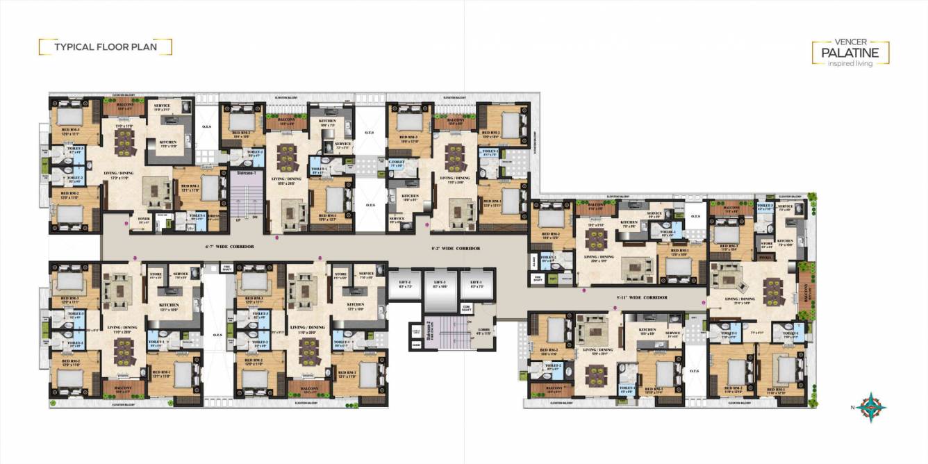 palatine Block B Typical Cluster Plan