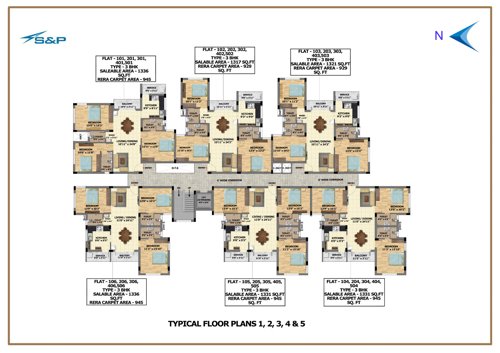  adornia Adornia Cluster Plan From 1st To 5th Floor