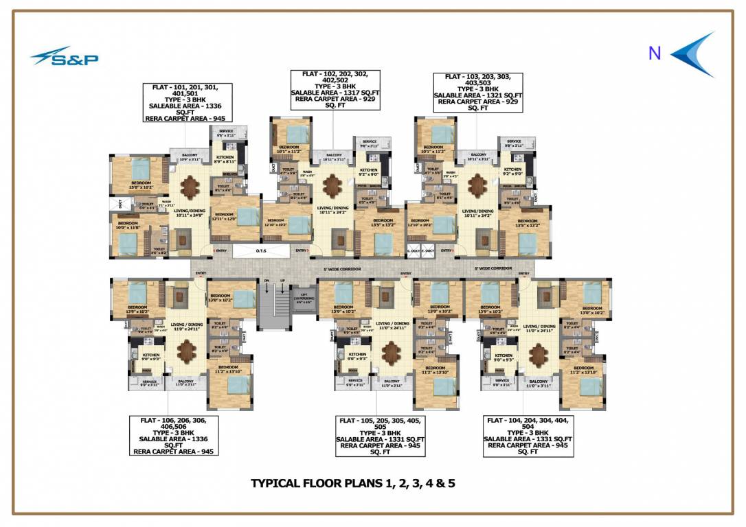  adornia Adornia Cluster Plan From 1st To 5th Floor
