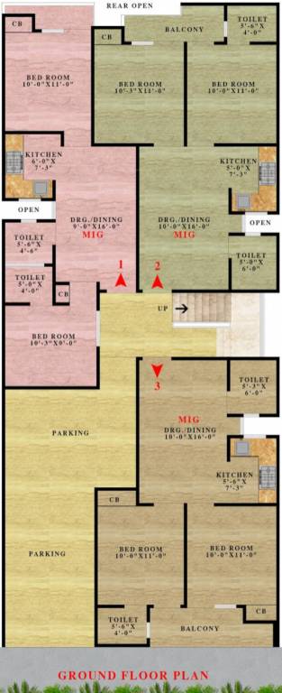  building Dummy Tower Cluster Plan for ground Floor