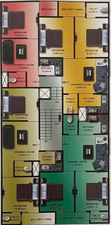  building Dummy Tower Typical Cluster Plan