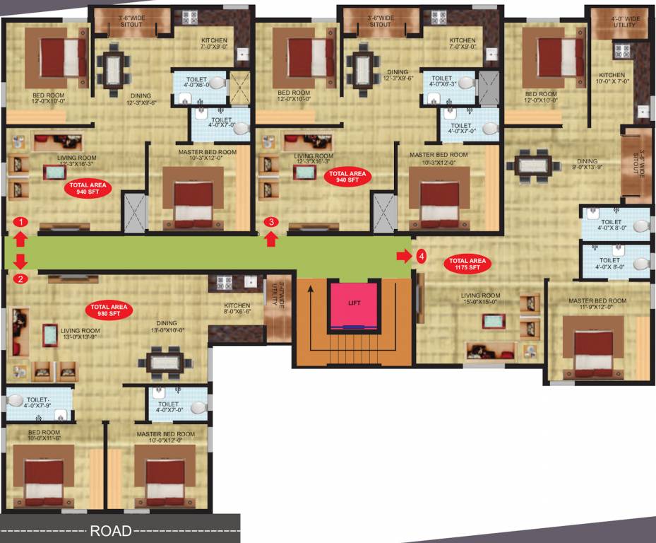  elite Elite Cluster Plan From 1st To 5th Floor