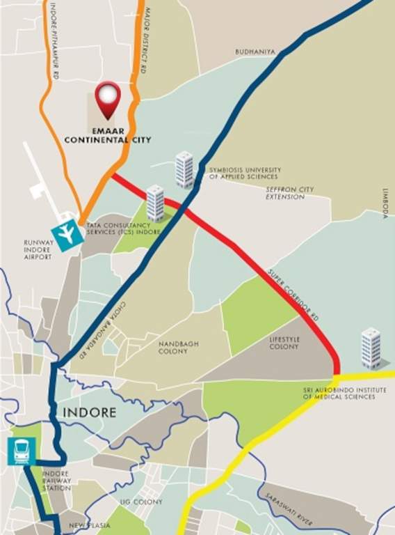  continental city part a emaar international villa plots Location Plan