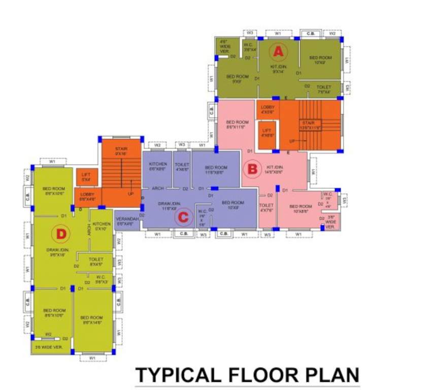  pearl Skyare Pearl Cluster Plan from 1st to 3rd Floor