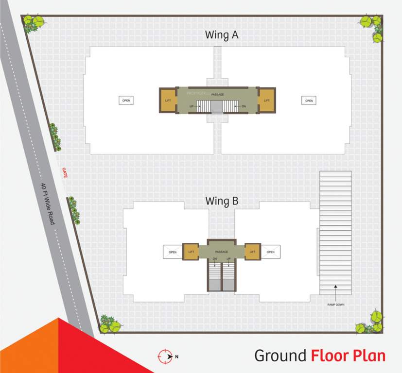  vallabh nivas Wing A And B Cluster Plan for ground Floor