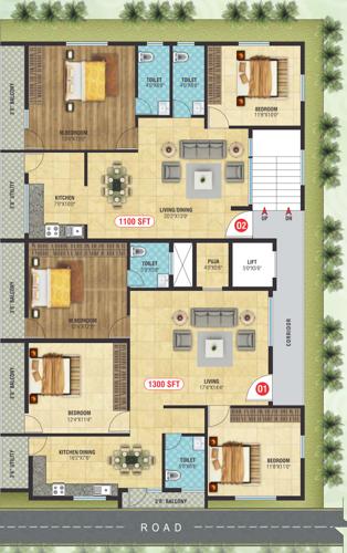  shanmuka-nivas Shanmuka Nivas Cluster Plan From 1st To 4th Floor