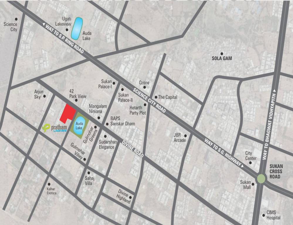 pratham lakeview c ground and one floor Location Plan