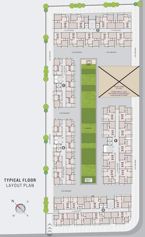  floora Tower A, B, C, D And F Cluster Plan from 1st to 7th Floor