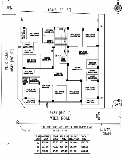  bhalobasa Dummy Tower Cluster Plan from 1st to 6th Floor