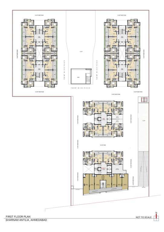  sharnam antlia BLOCK A, B, C, D, E And F Cluster Plan for 1st Floor