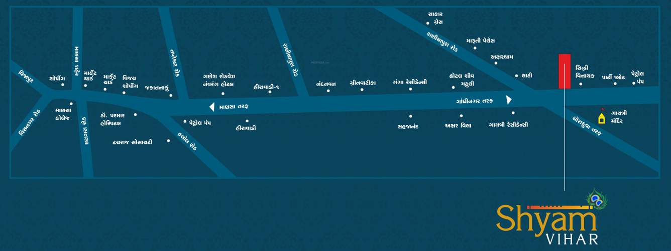  shyam vihar villa Location Plan