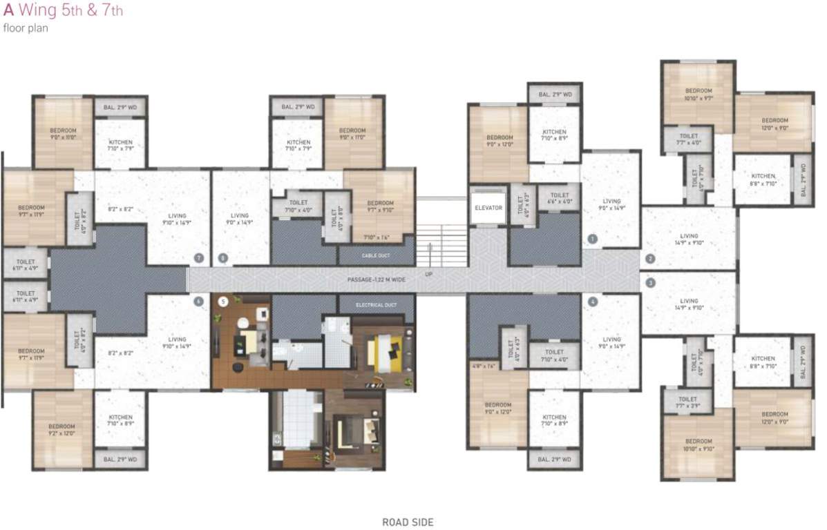  patels paradise Tower A Cluster Plan for 5th & 7th Floor