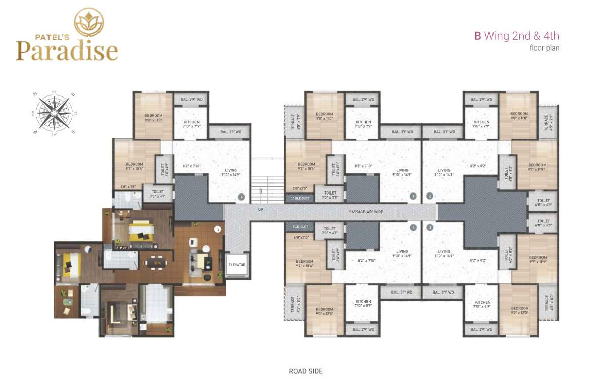 patels paradise Tower B Cluster Plan for 2nd & 4th Floor