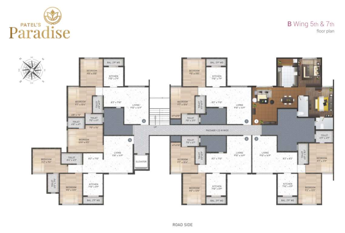  patels paradise Tower B Cluster Plan for 5th Floor