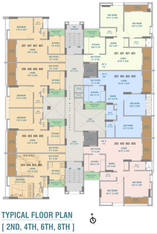  eastwoods Eastwoods Cluster Plan For Even Floors