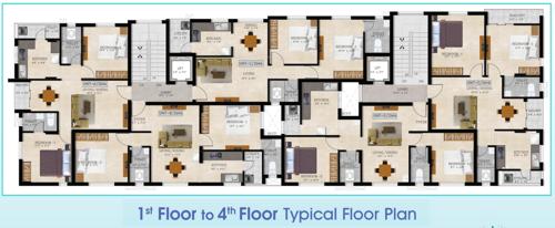  saindhavi Saindhavi Cluster Plan from 1st to 4th Floor