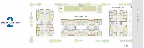  texas-2 Block A, B, C And D Cluster Plan For Typical Floor
