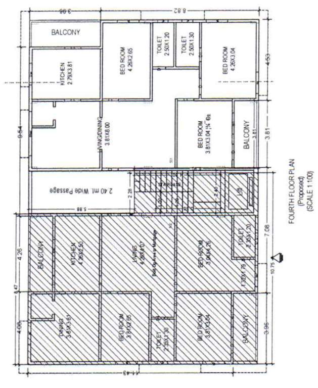  jayabharath constructions Jayabharath Constructions Cluster Plan for 4th Floor