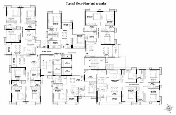  joy-98 Tower 1 Cluster Plan from 2nd to 25th Floor