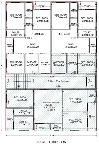  sai-gowtham-residency Sai Gowtham Residency Cluster Plan for 4th Floor