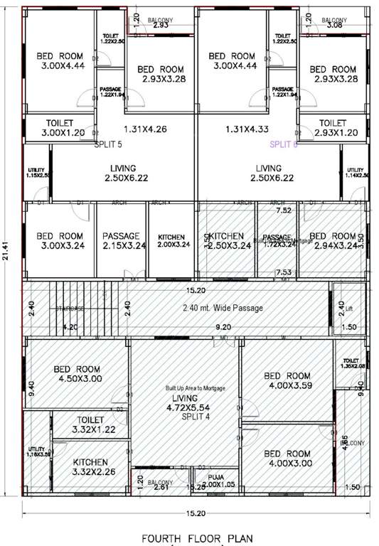  sai gowtham residency Sai Gowtham Residency Cluster Plan for 4th Floor