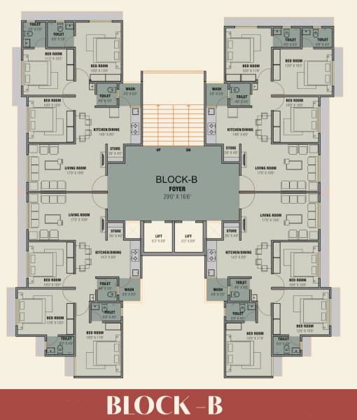  sankalp-riverview Tower B Cluster Plan from 1st to 11th Floor