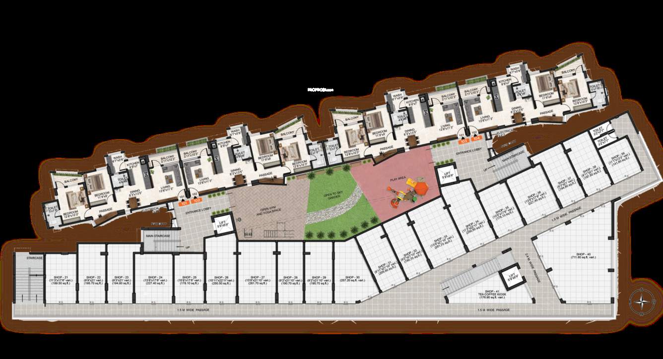  bhagirath mangalam Bhagirath Mangalam Cluster Plan from 1st to 2nd Floor