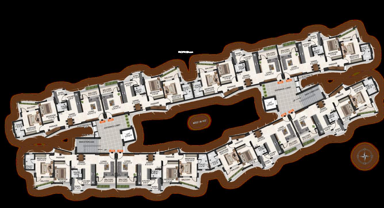  bhagirath mangalam Bhagirath Mangalam Cluster Plan from 3rd to 5th Floor