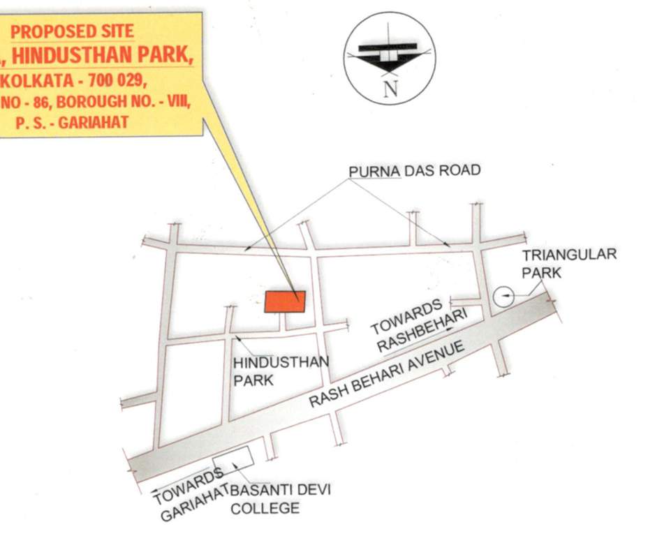  jyotirmoyee enclave Location Plan