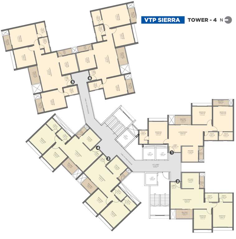  sierra phase 1 Tower 4 Cluster Plan From 2nd To 26th Floor