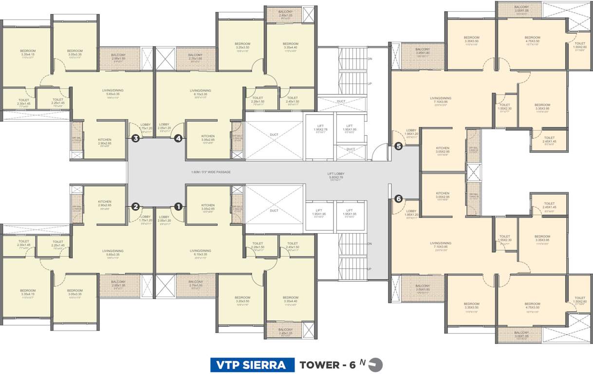  sierra phase 1 Tower 6 Cluster Plan From 2nd To 26th Floor